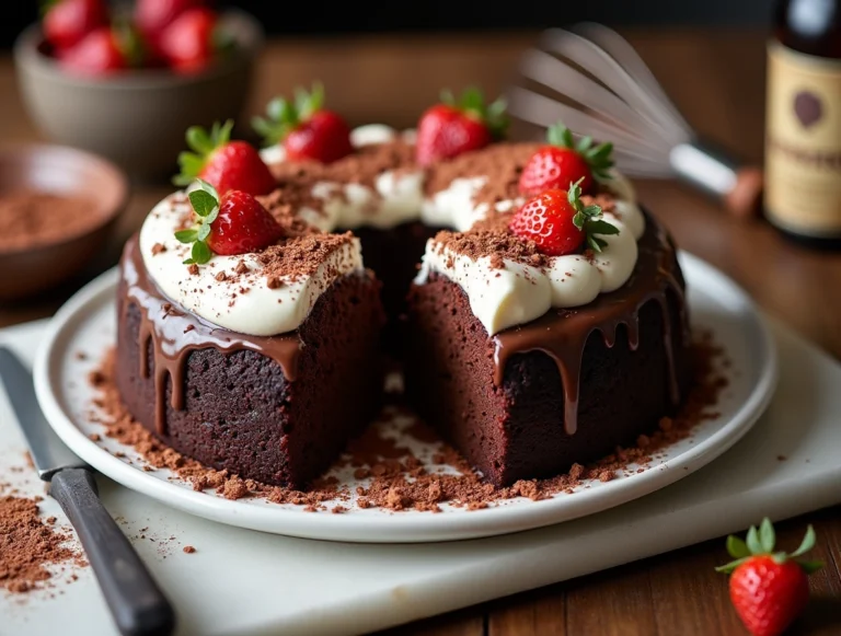 Pastel de tres leches de chocolate