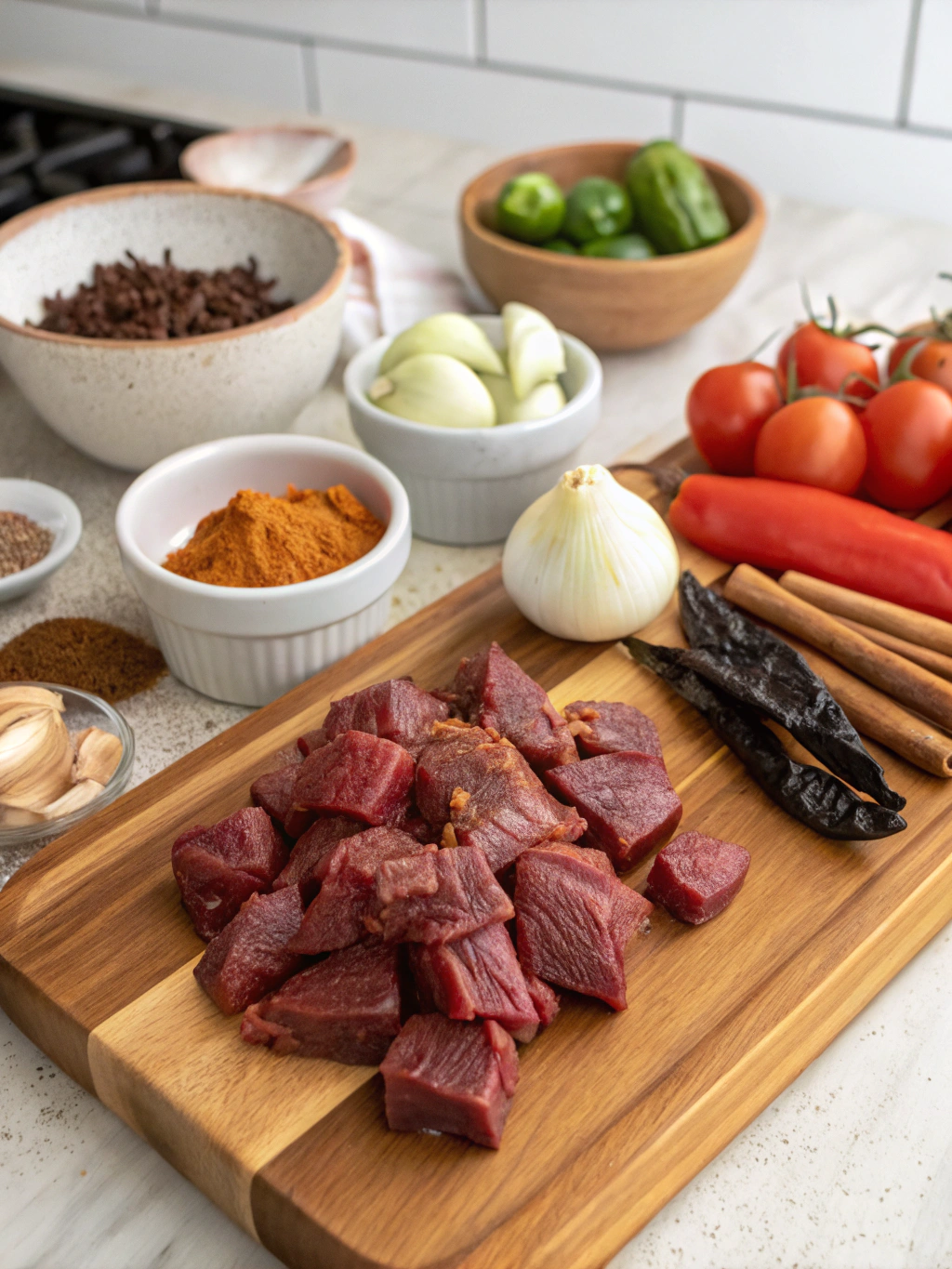Ingredientes para mole de olla