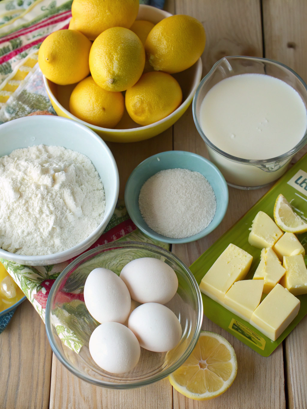 Ingredientes para Pay de Limón