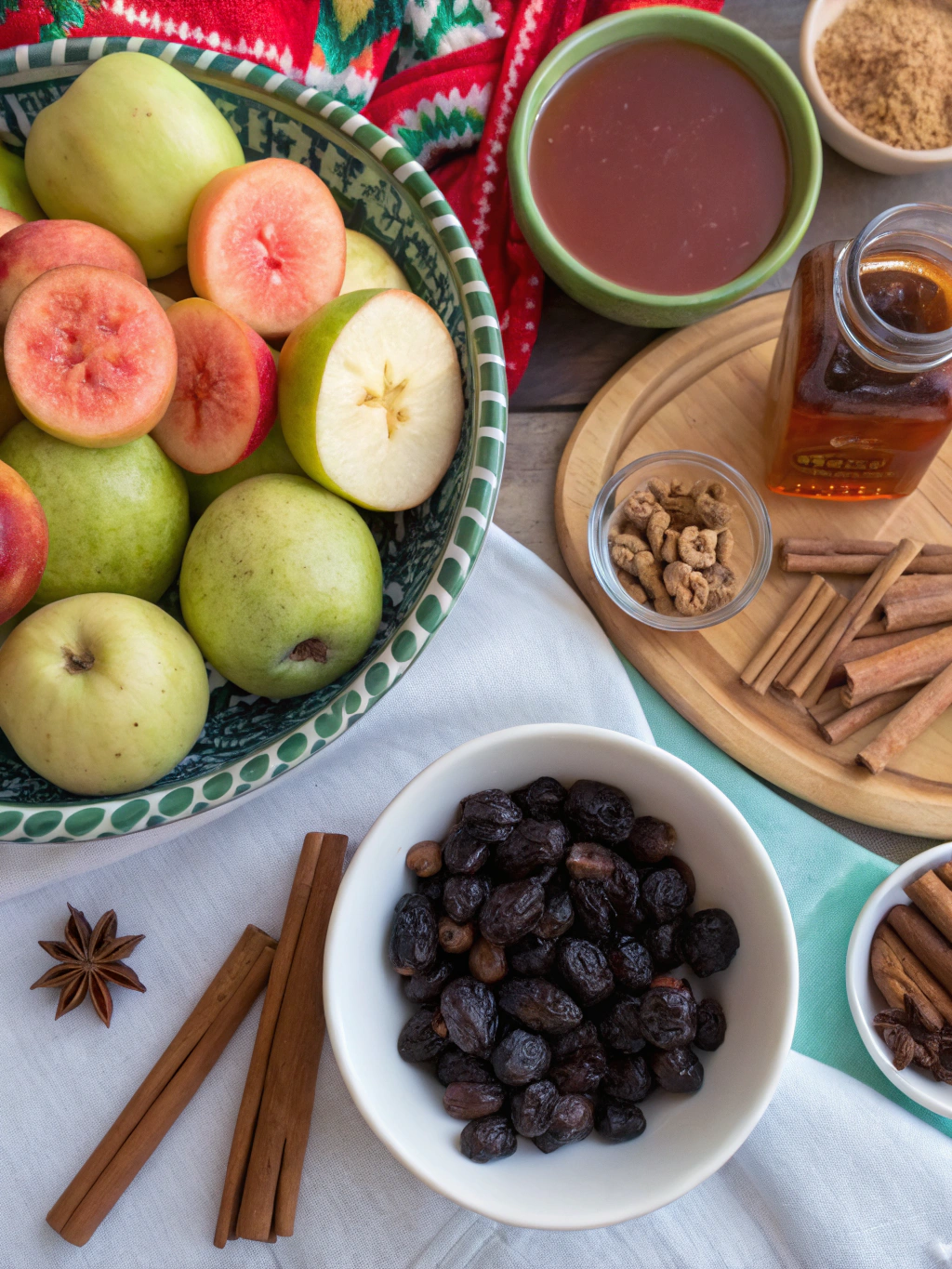 Ingredientes para ponche navideño